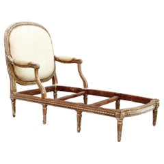 Chaise longue estilo Luis XVI del siglo XIX
