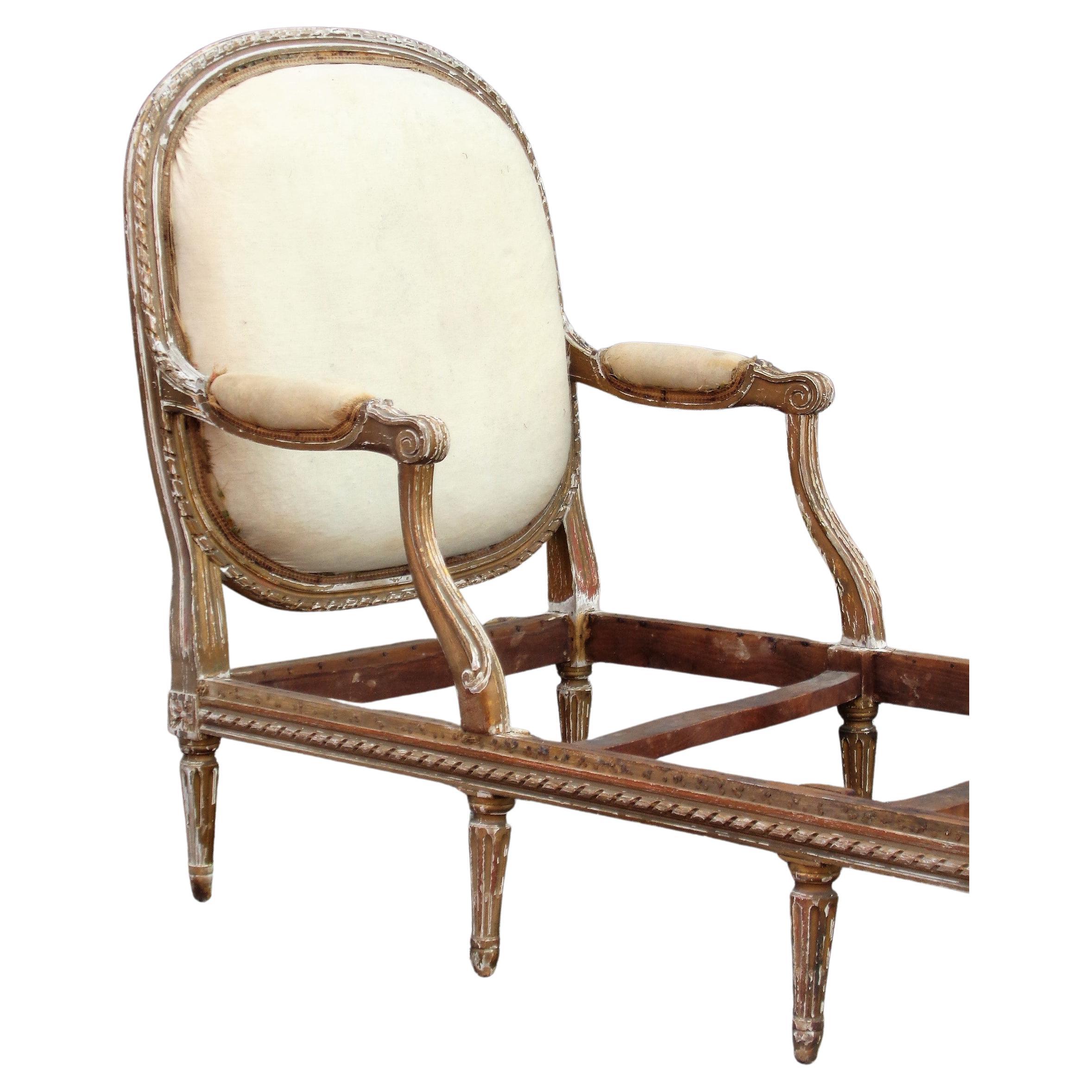 French 19th Century Louis XVI Style Chaise Lounge