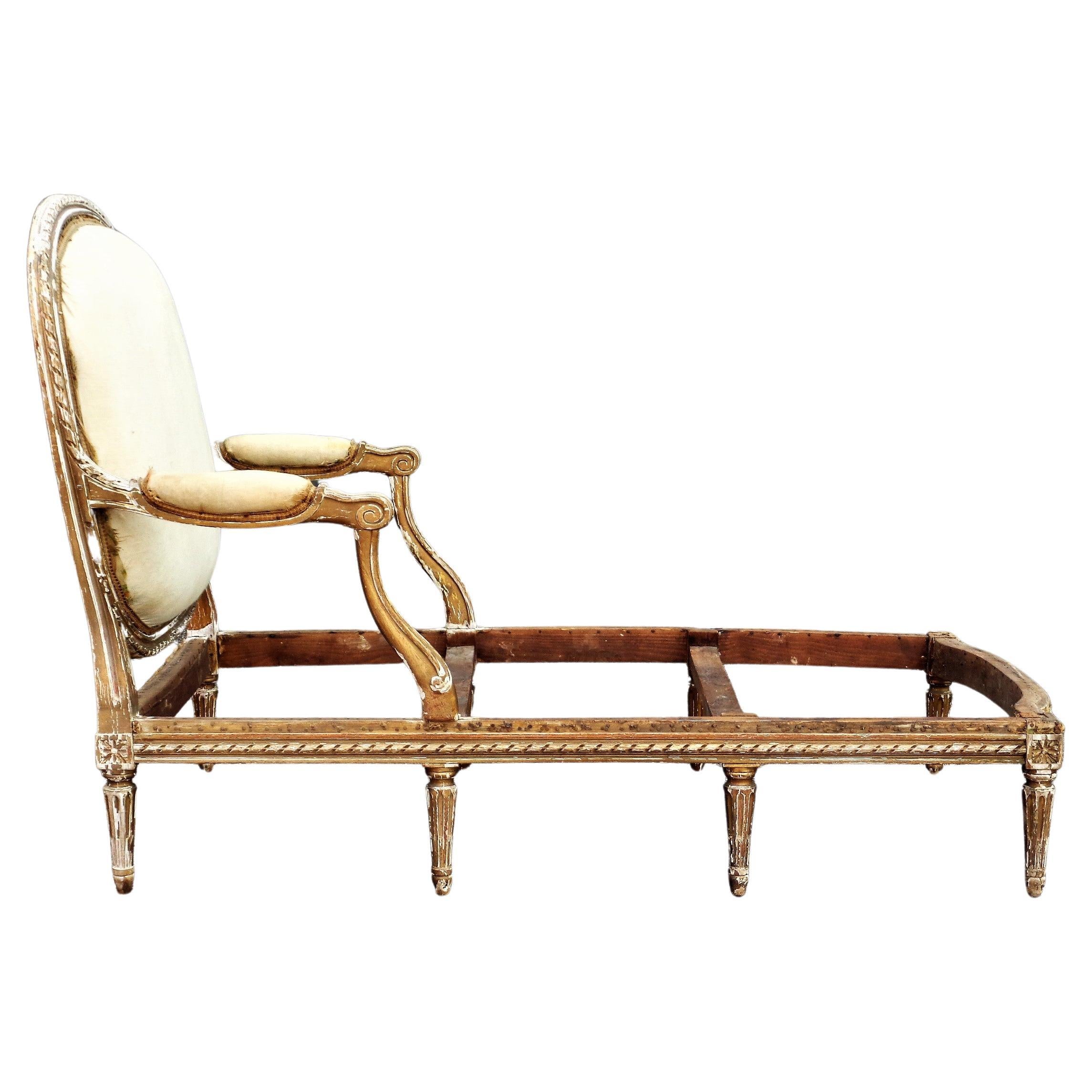 19th Century Louis XVI Style Chaise Lounge 2