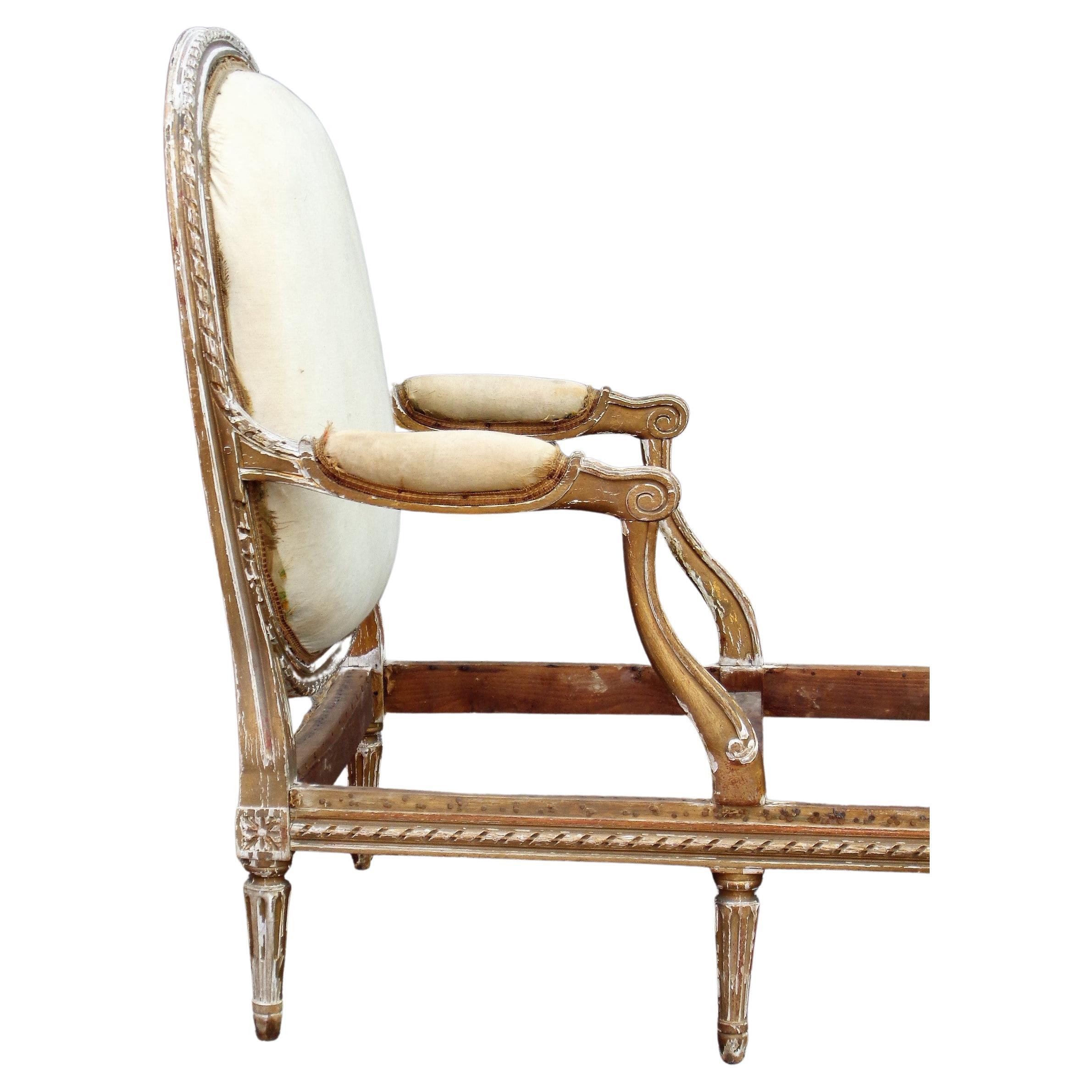 19th Century Louis XVI Style Chaise Lounge 3