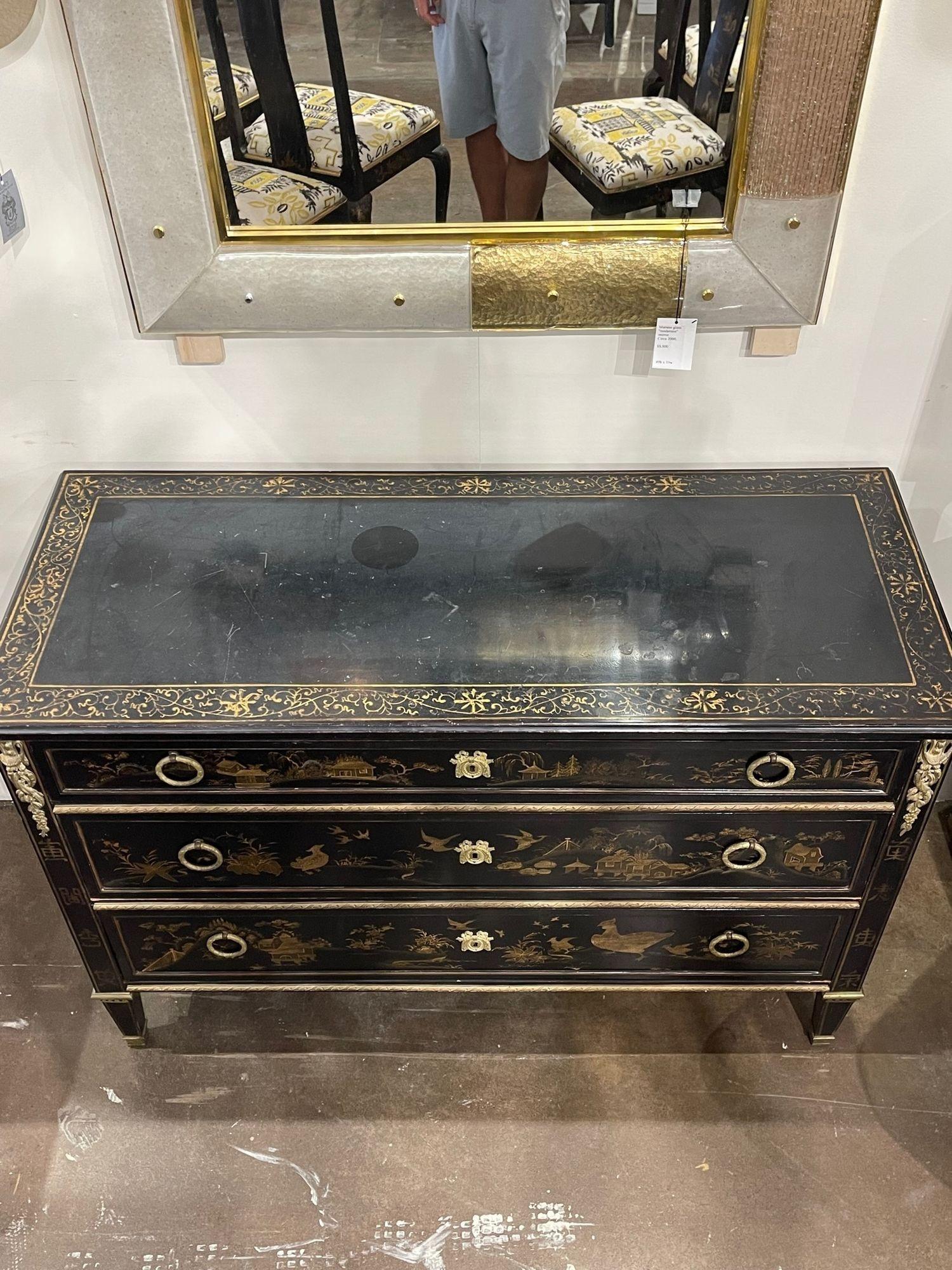 Hand-Painted 19th Century French Louis XVI Style Chinoiserie Commode