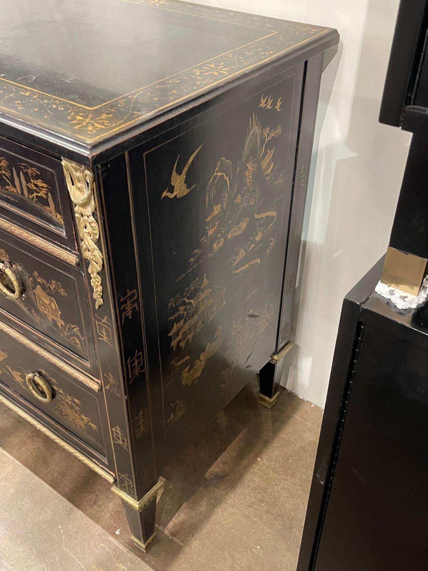 19th Century French Louis XVI Style Chinoiserie Commode 3