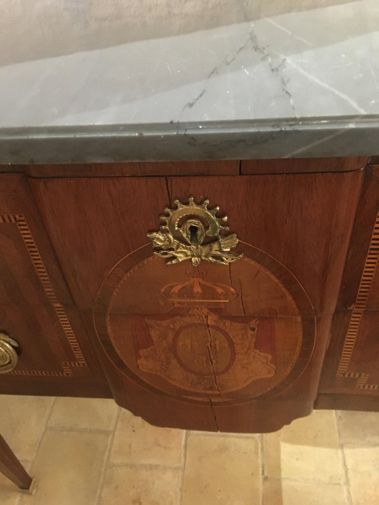 19th Century French Louis XVI Style Commode, Chest of Drawers or Dresser, Signed In Good Condition For Sale In Miami, FL