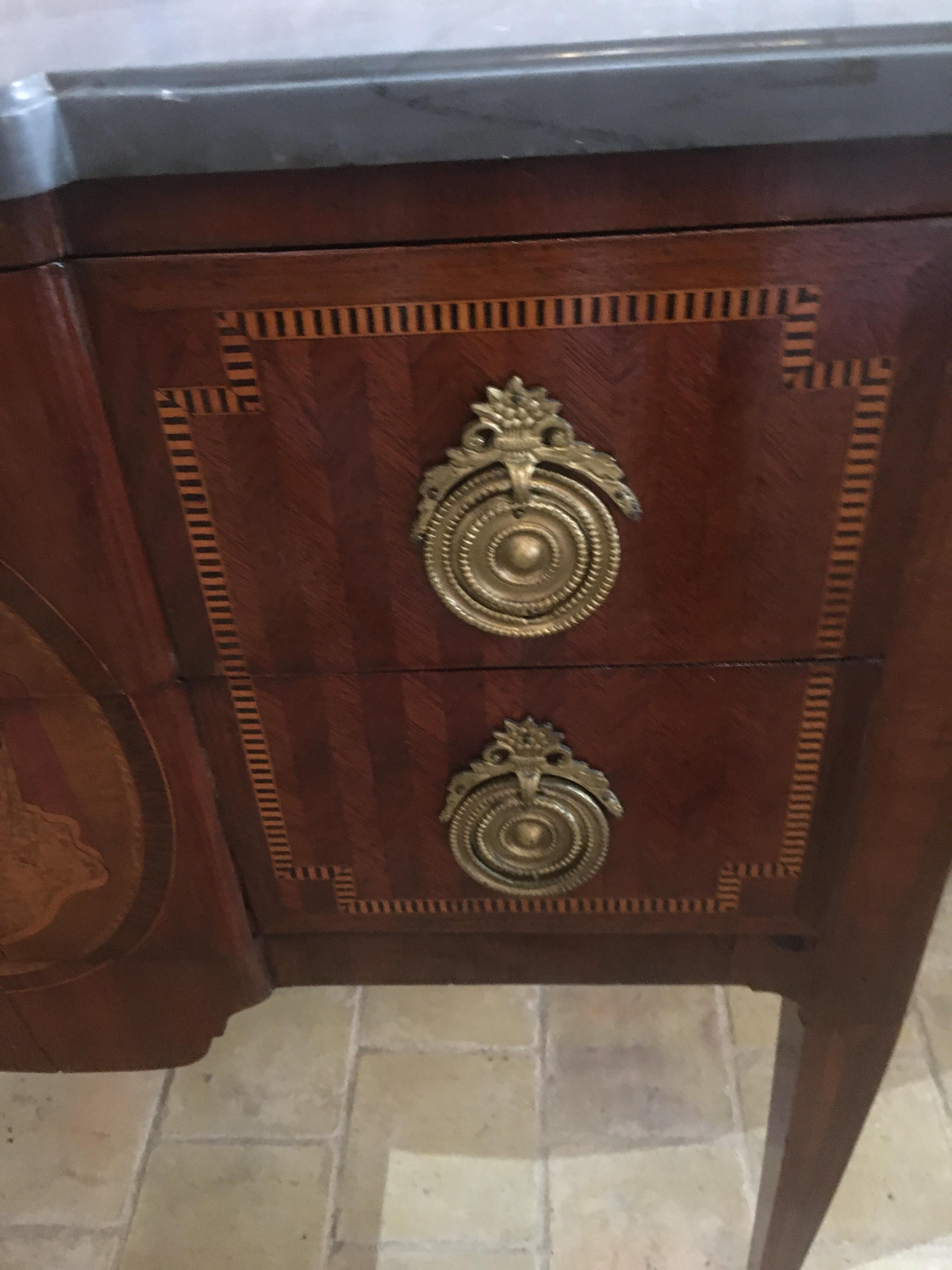 19th Century French Louis XVI Style Commode, Chest of Drawers or Dresser, Signed 1