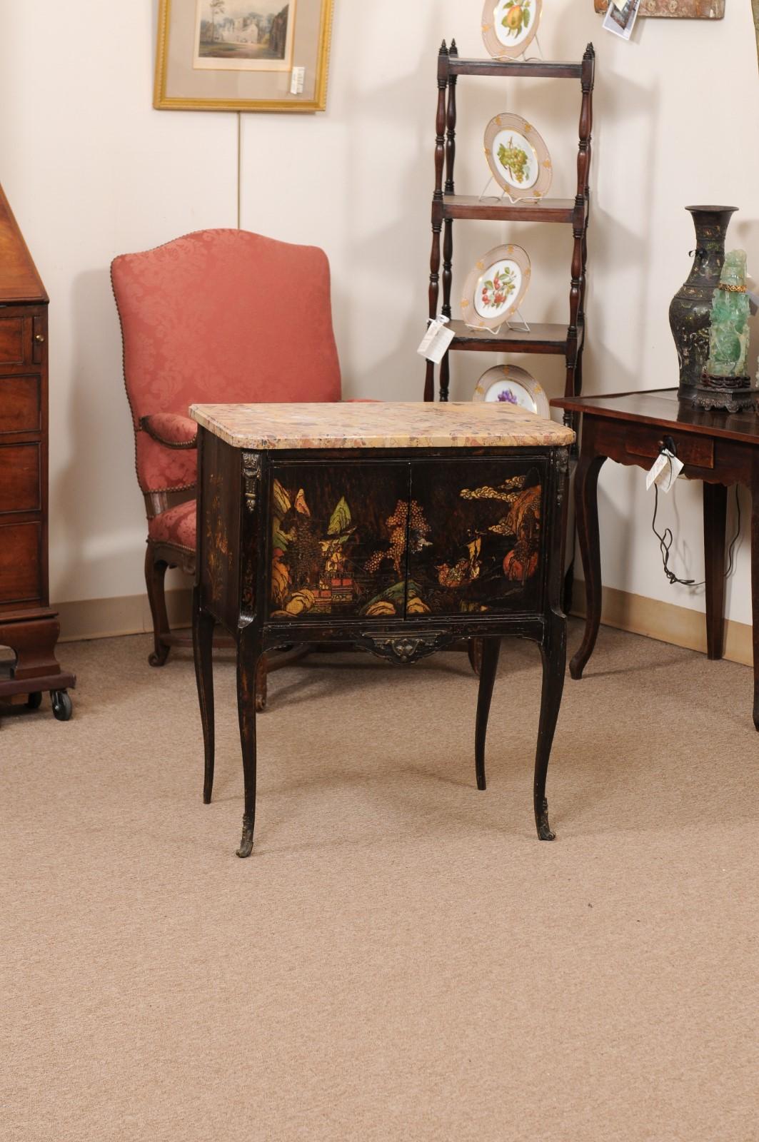  19th Century French Louis XVI Style Commode with Chinoserie Decoration  For Sale 7