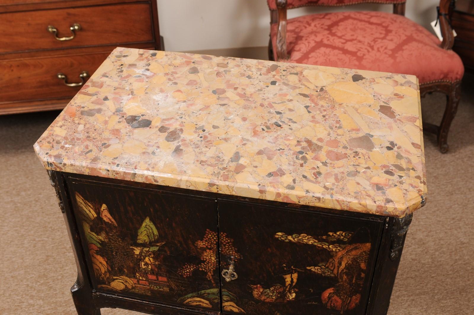  19th Century French Louis XVI Style Commode with Chinoserie Decoration  For Sale 9