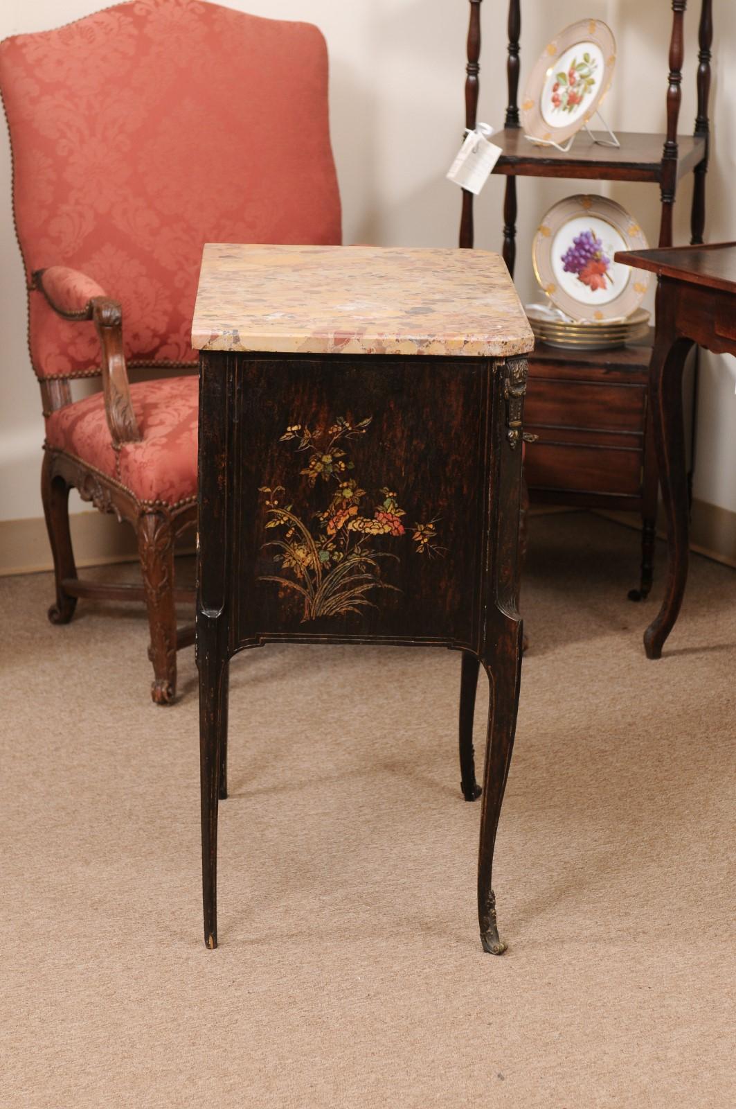  19th Century French Louis XVI Style Commode with Chinoserie Decoration  In Good Condition For Sale In Atlanta, GA