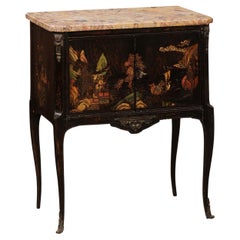 Antique  19th Century French Louis XVI Style Commode with Chinoserie Decoration 