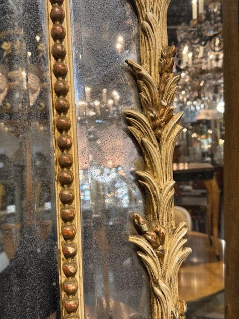 Specchio a cuscino francese del XIX secolo in stile Luigi XVI in vendita 1