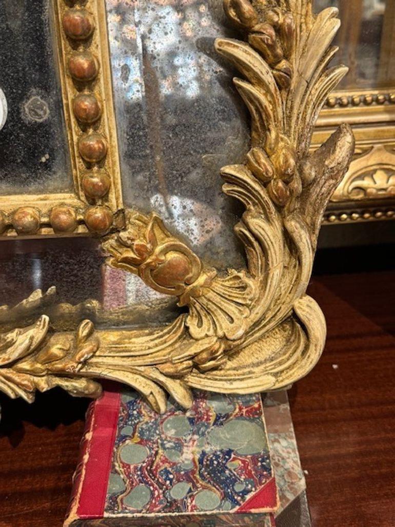 Specchio a cuscino francese del XIX secolo in stile Luigi XVI in vendita 2
