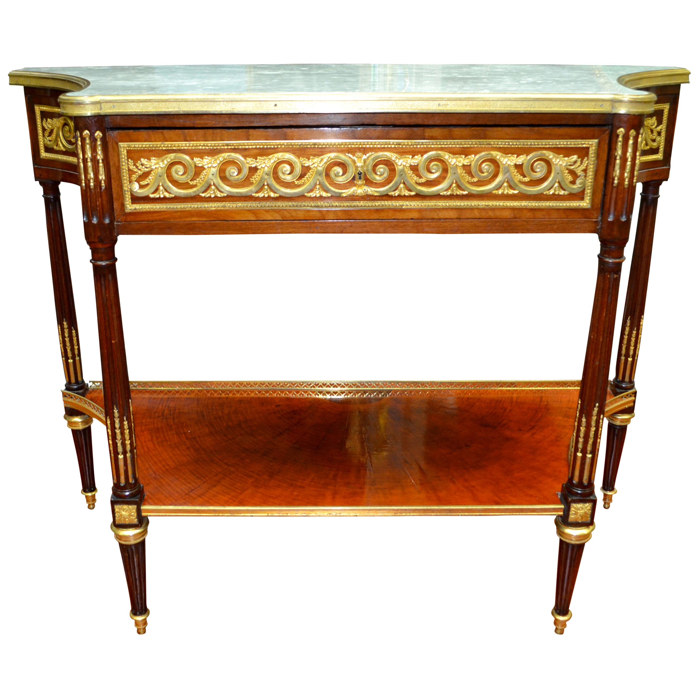 19th Century French Louis XVI Style Desert Table / Console For Sale