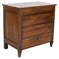 19th Century French Louis XVI Style Four-Drawer Walnut Commode