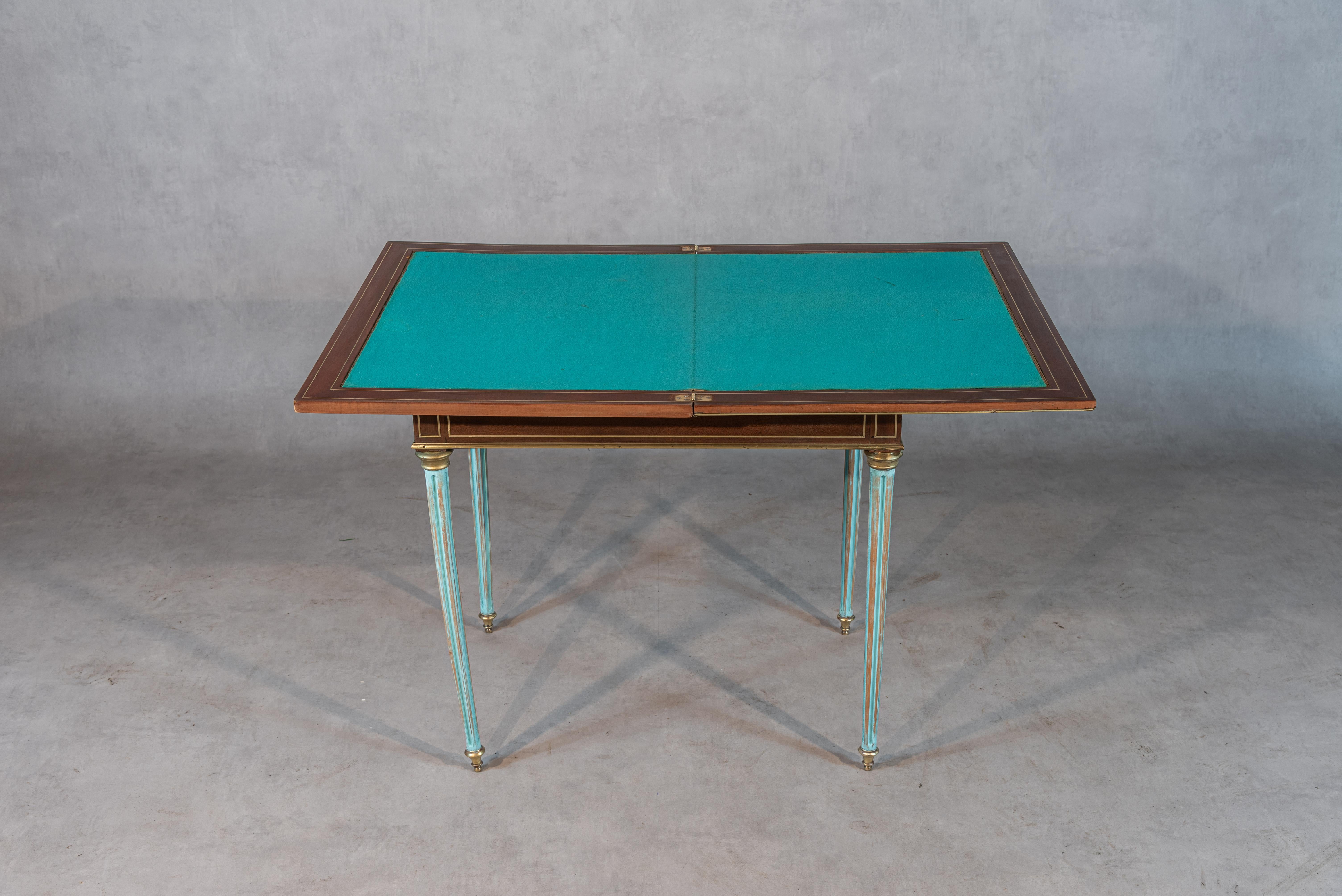 19th Century French  Louis XVI Style Game Table 1