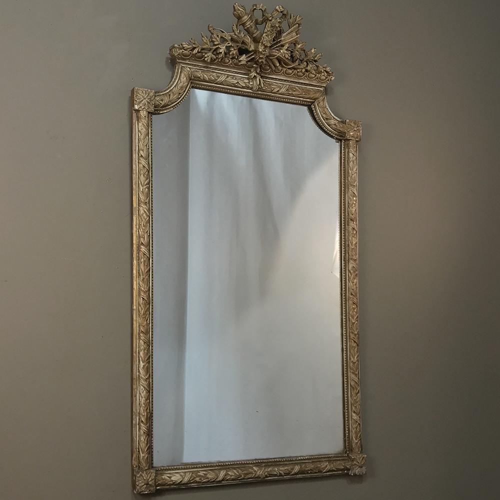 19th Century French Louis XVI Style Gilded Mirror 4