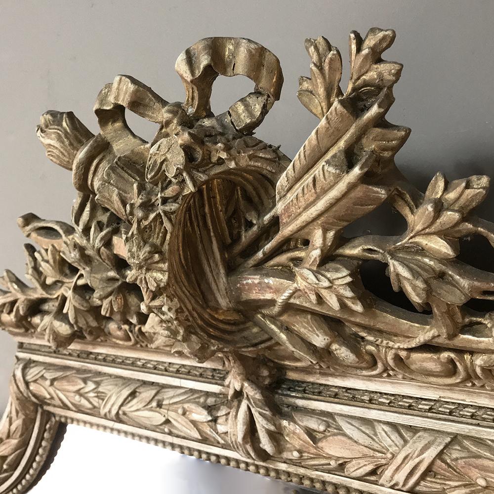 Late 19th Century 19th Century French Louis XVI Style Gilded Mirror