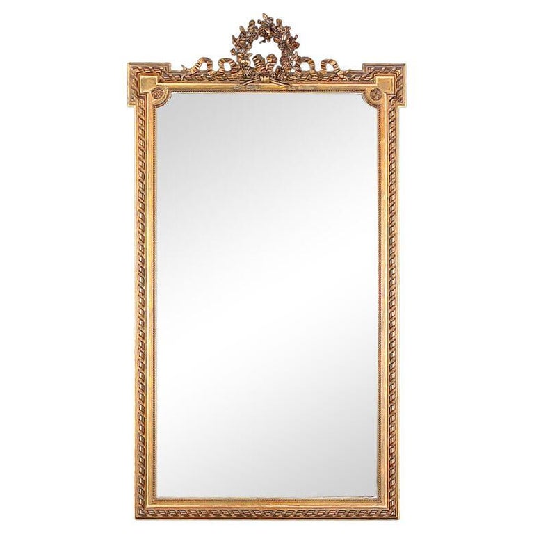 French Louis Xvi Style Gilt Mirror, French Style Gilt Mirror