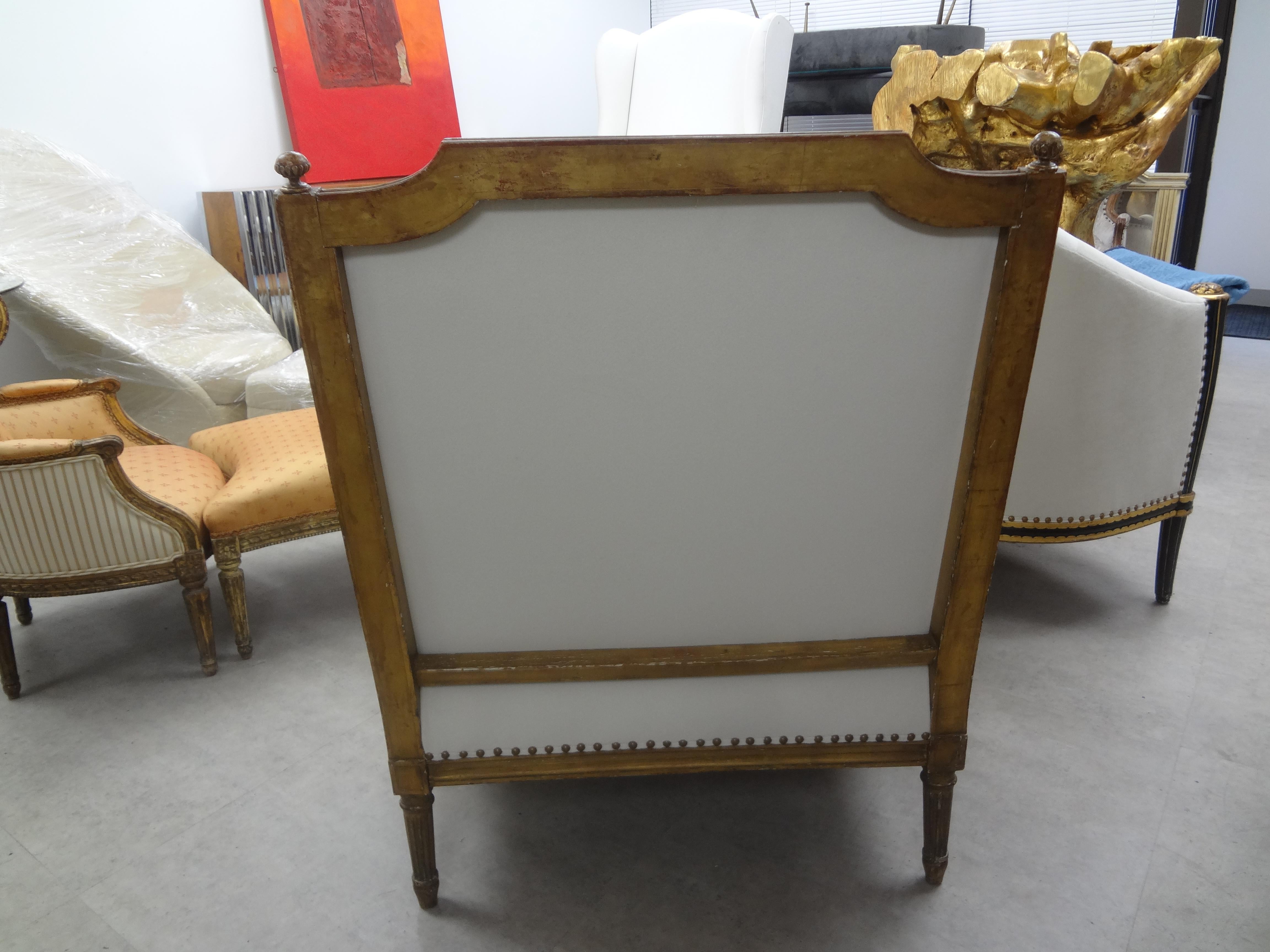 19th Century French Louis XVI Style Giltwood Marquise or Bergere For Sale 6