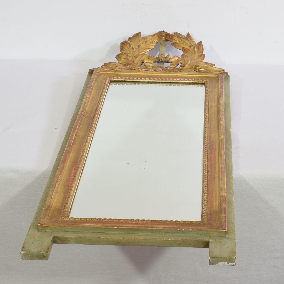 19th Century French Louis XVI Style Giltwood Mirror 7