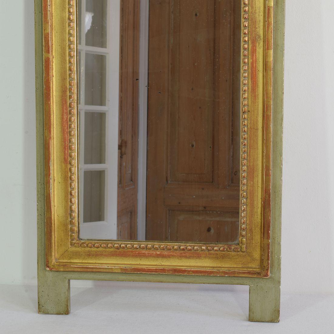 19th Century French Louis XVI Style Giltwood Mirror 3