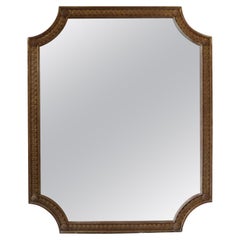 Specchio in legno dorato del XIX secolo, francese, stile Luigi XVI