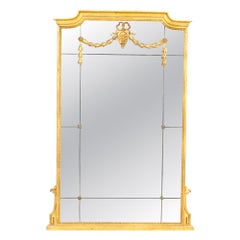 19th Century French Louis XVI Style Giltwood Pareclose Mirror w/Original Glass