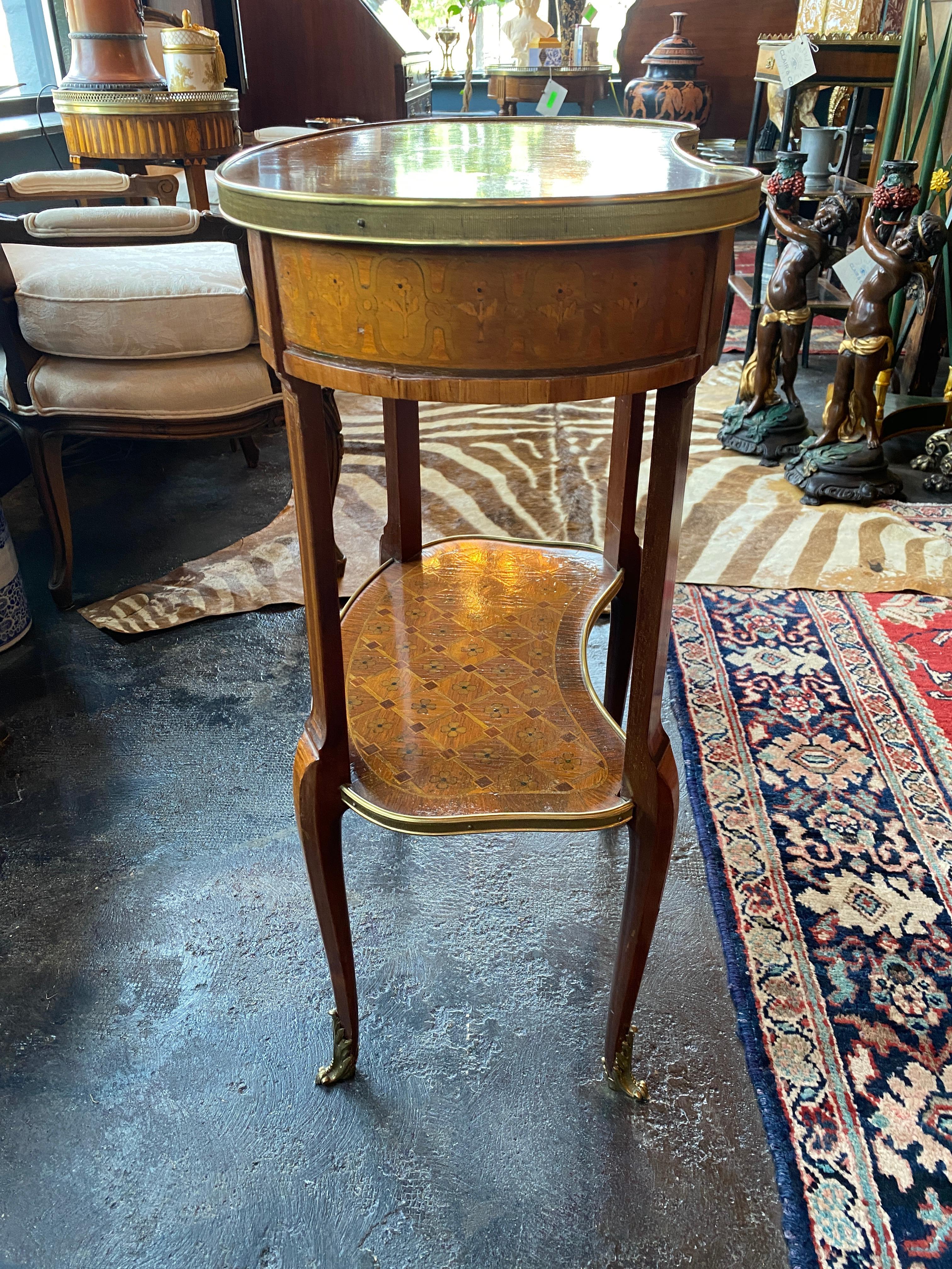 19th Century French Louis XVI Style Kidney Side Table 5