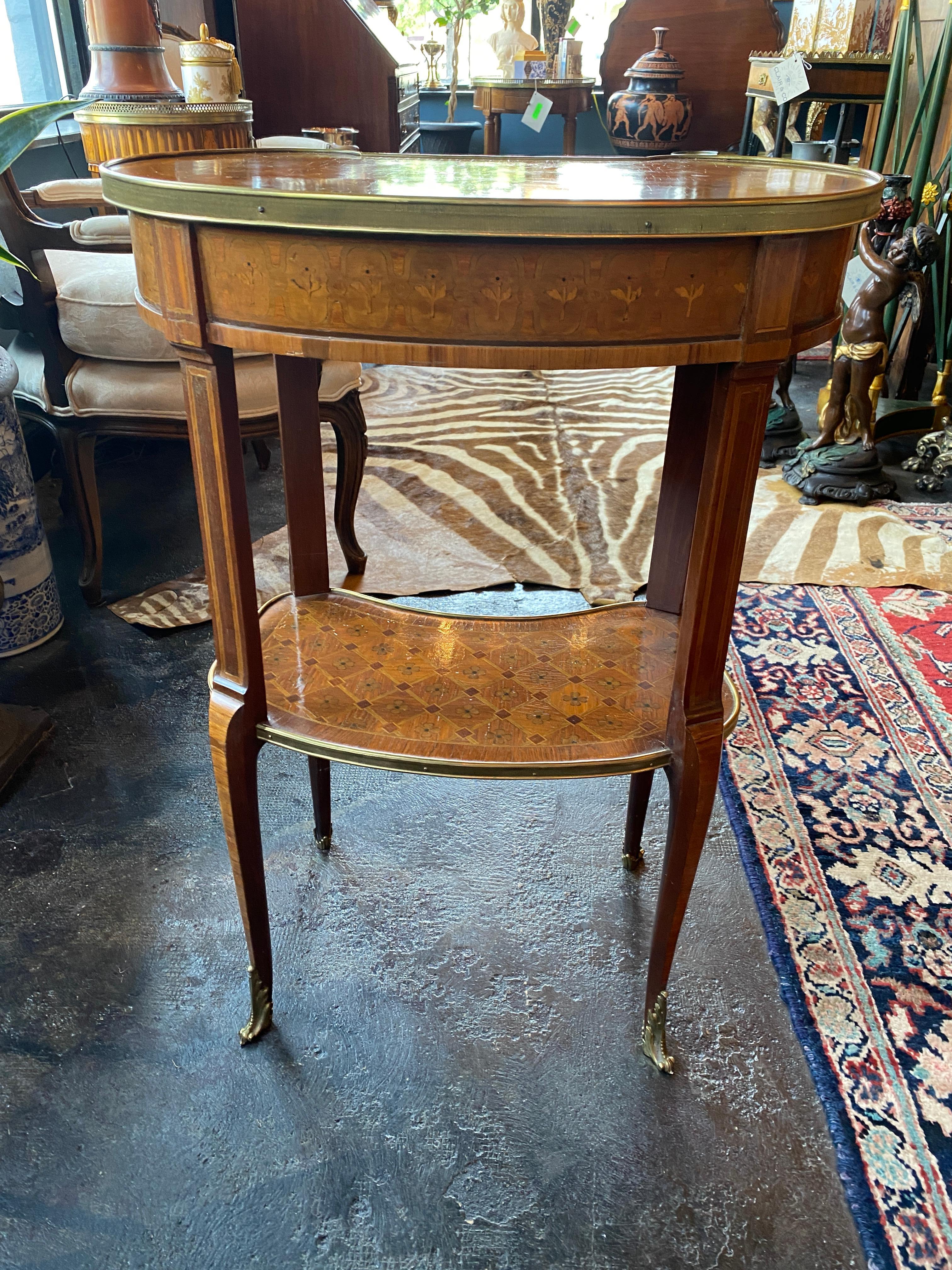 19th Century French Louis XVI Style Kidney Side Table 4