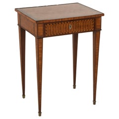 19th Century French Louis XVI Style Mahogany and Rosewood Marquetry Side Table