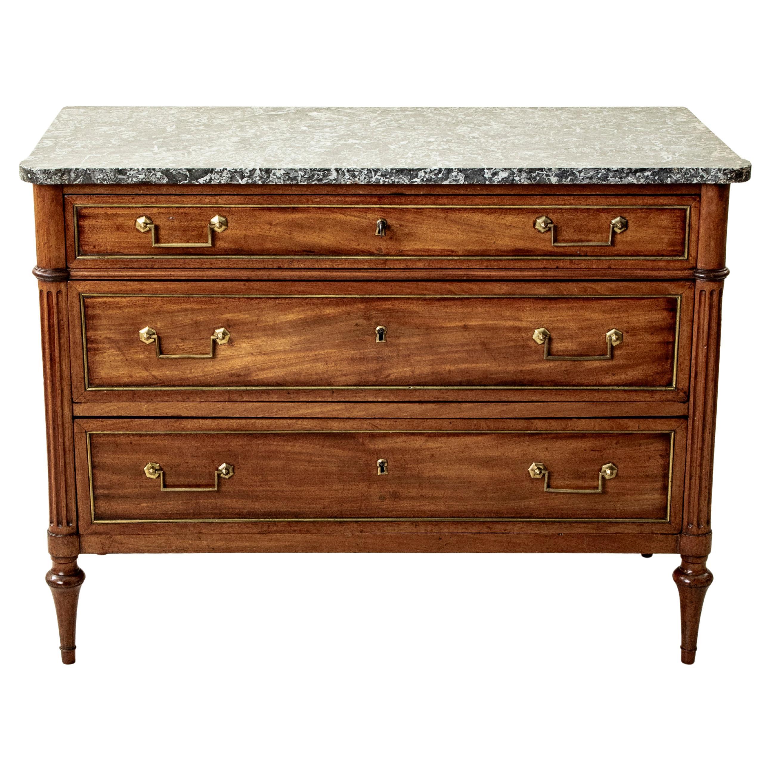 Commode, commode et buffet en acajou de style Louis XVI du XIXe siècle