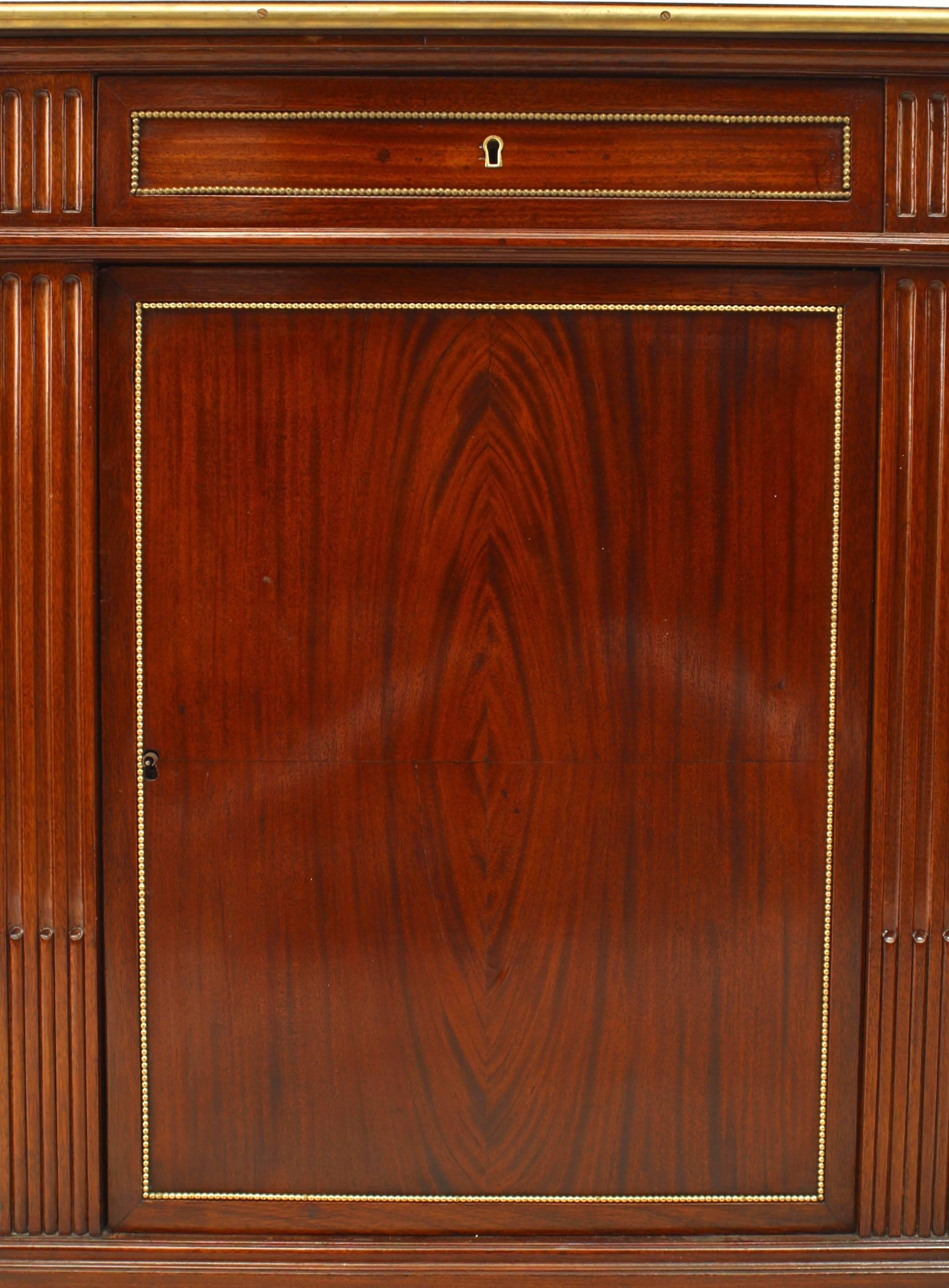 French Louis XVI Style Mahogany Server Cabinet For Sale 1