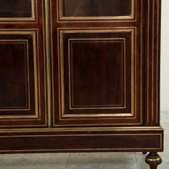 19th Century French Louis XVI Style Mahogany Vitrine with Bronze Detailing