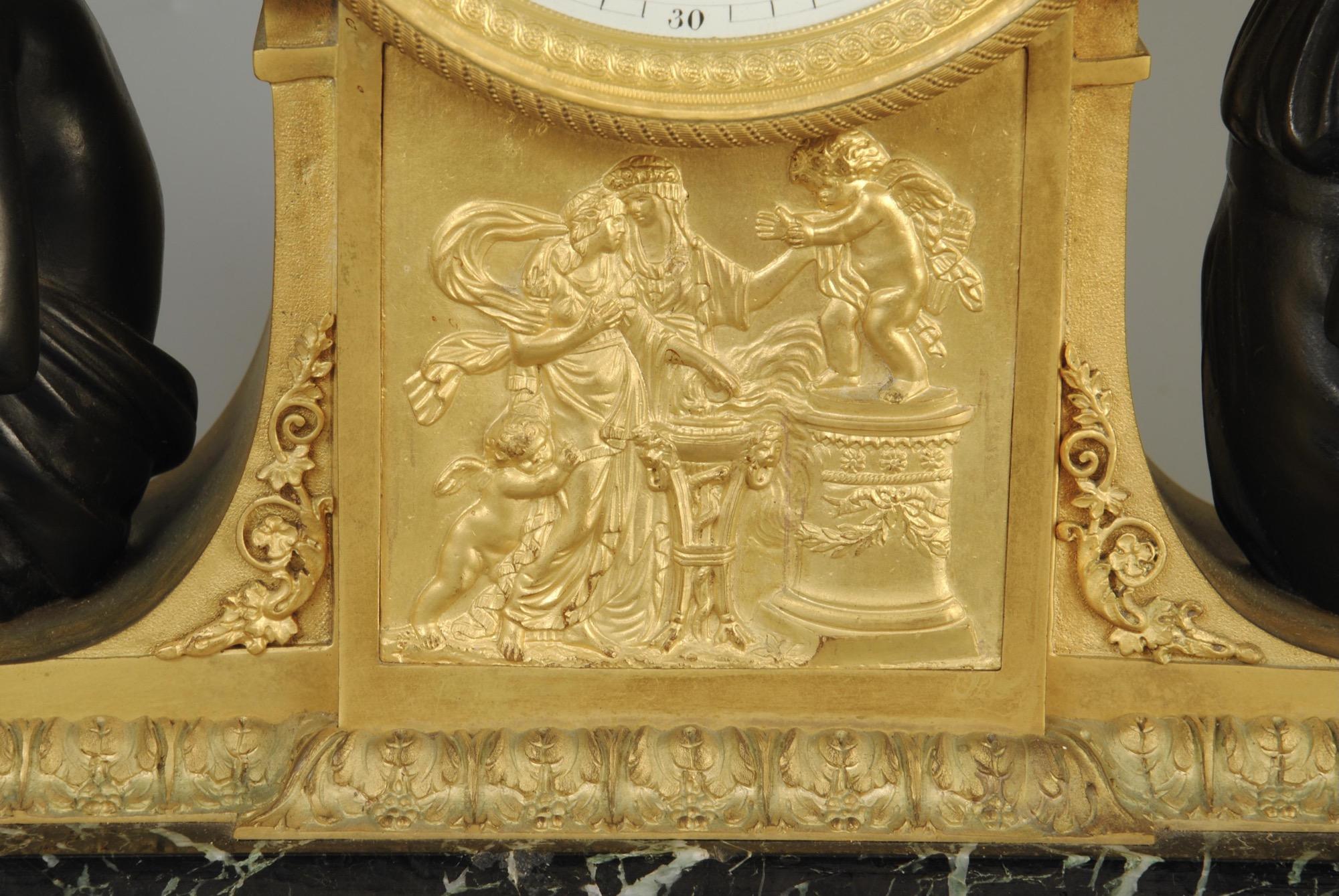 19th Century French Louis XVI Style Mantle Clock In Good Condition In Lincolnshire, GB