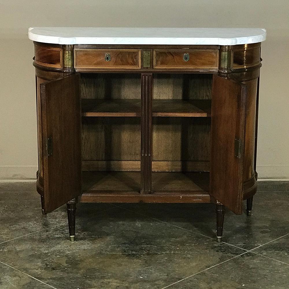 Late 19th Century 19th Century French Louis XVI Style Marble-Top Buffet