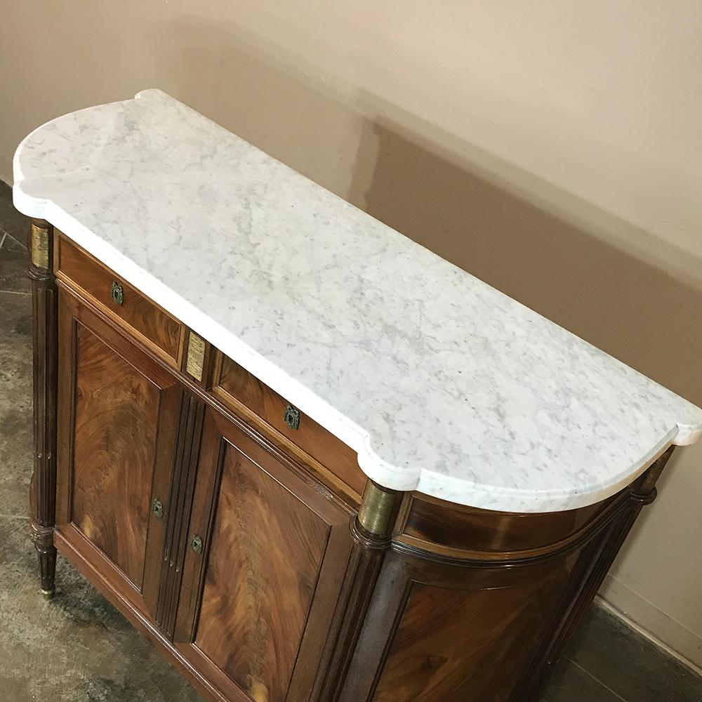 19th Century French Louis XVI Style Marble-Top Buffet 1