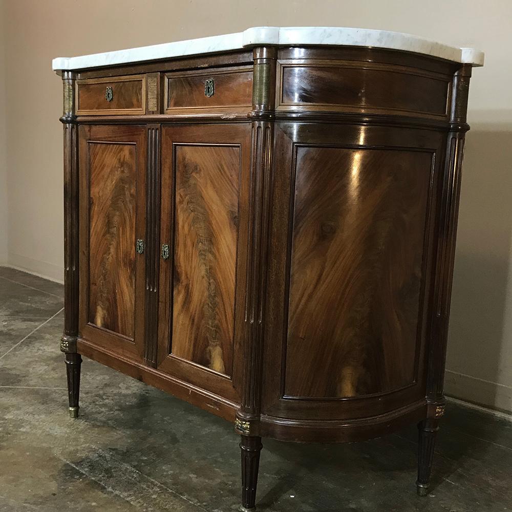 19th Century French Louis XVI Style Marble-Top Buffet 2