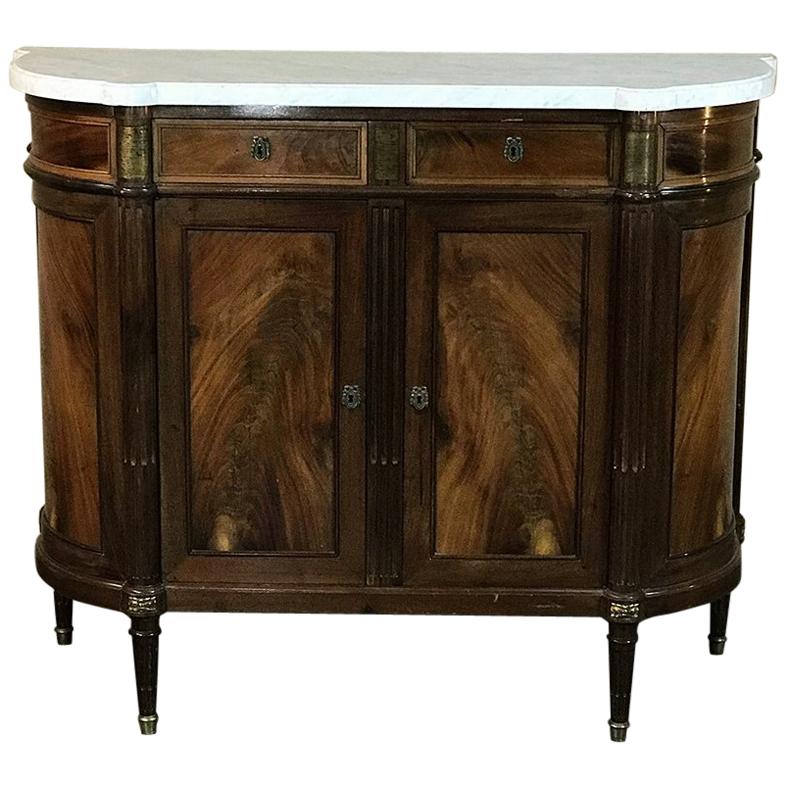 19th Century French Louis XVI Style Marble-Top Buffet