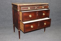19th century French Louis XVI Style Marble Top Commode by Maison Carlihian