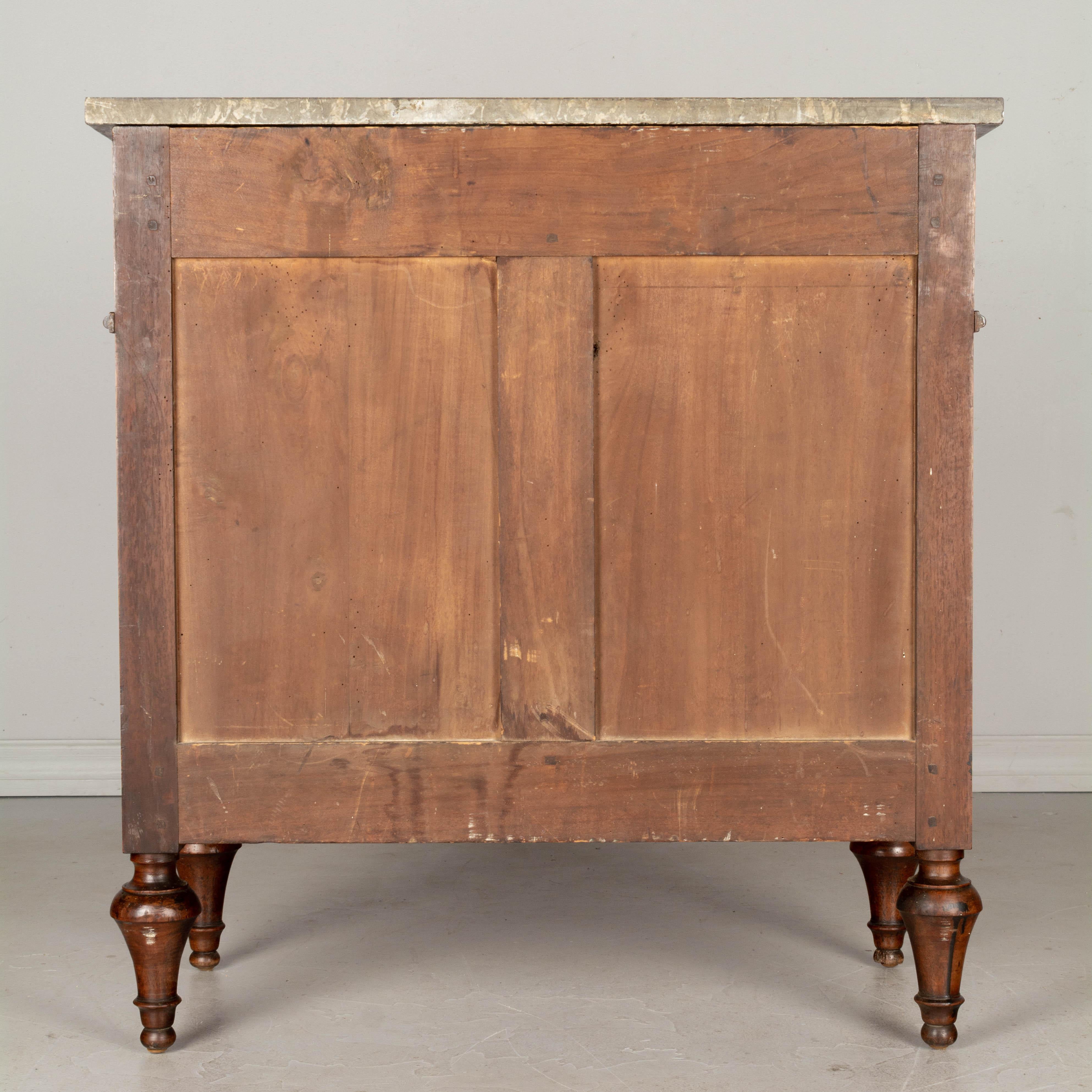 19th Century French Louis XVI Style Marble Top Commode 5