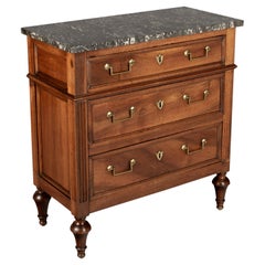 19th Century French Louis XVI Style Marble Top Commode