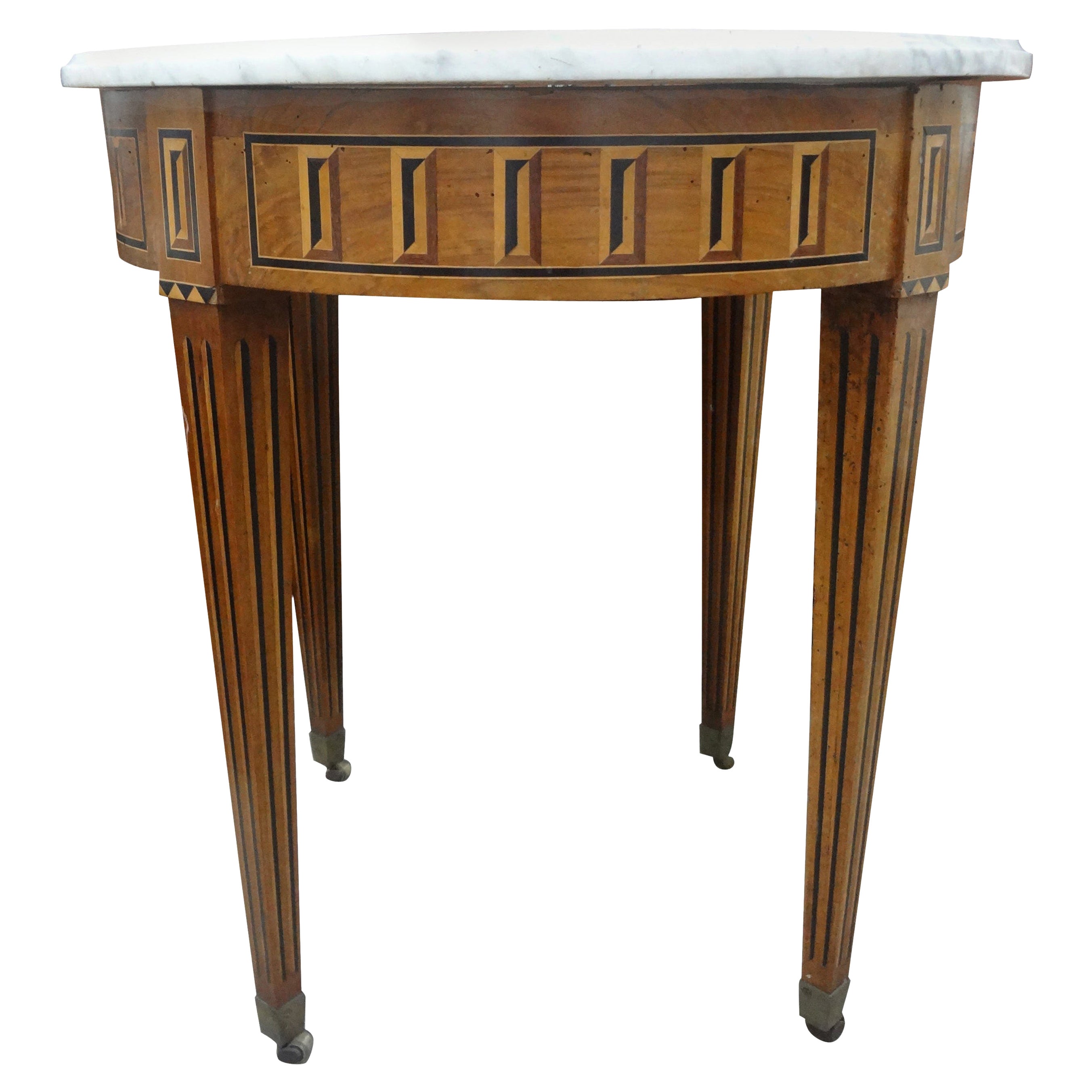 19th Century French Louis XVI Style Marquetry Table