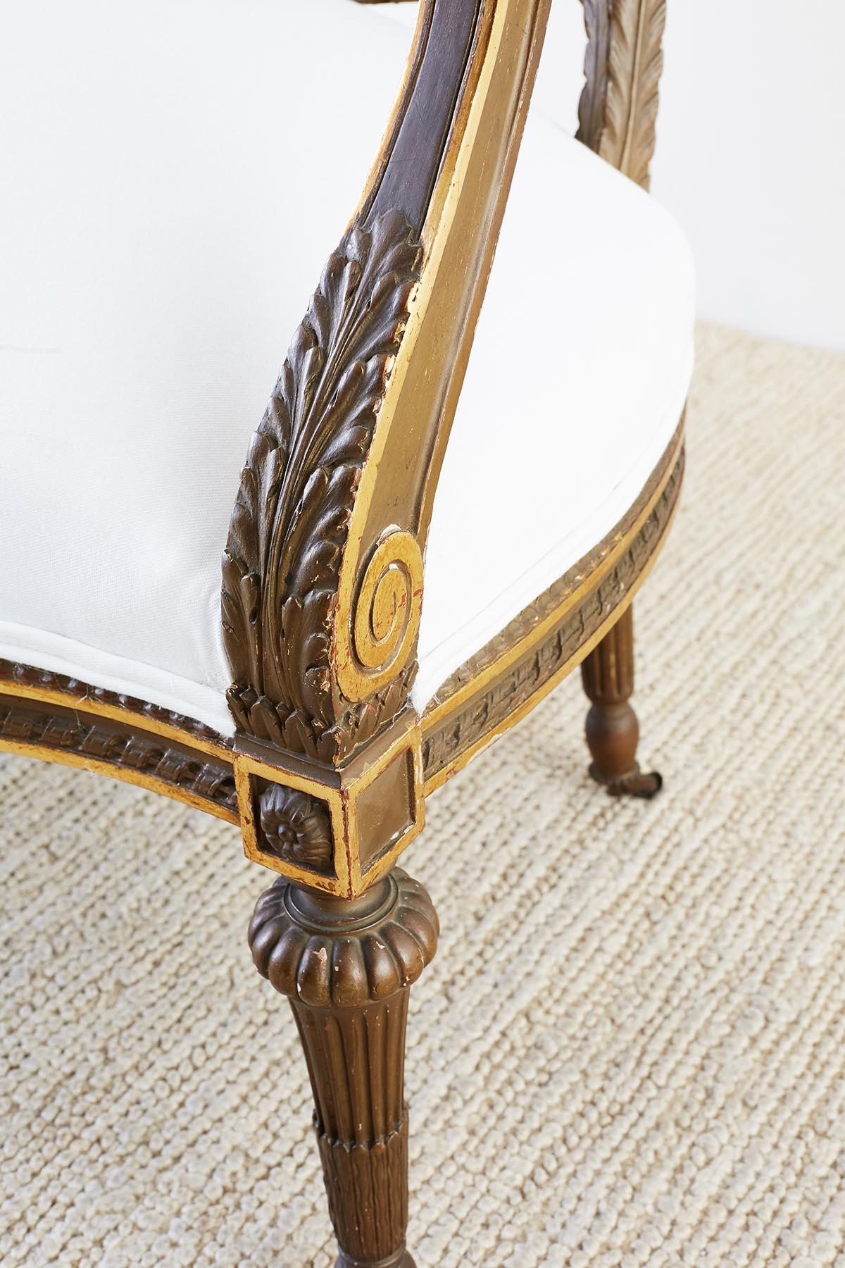 19th Century French Louis XVI Style Neoclassical Canapé Settee 6