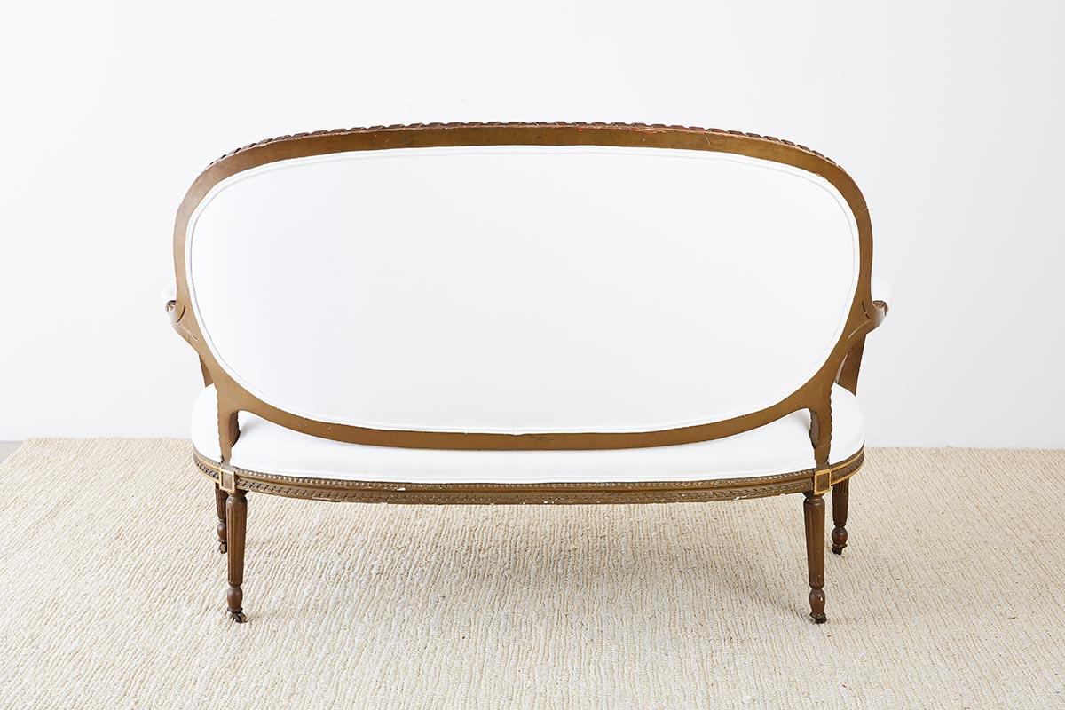 19th Century French Louis XVI Style Neoclassical Canapé Settee 14