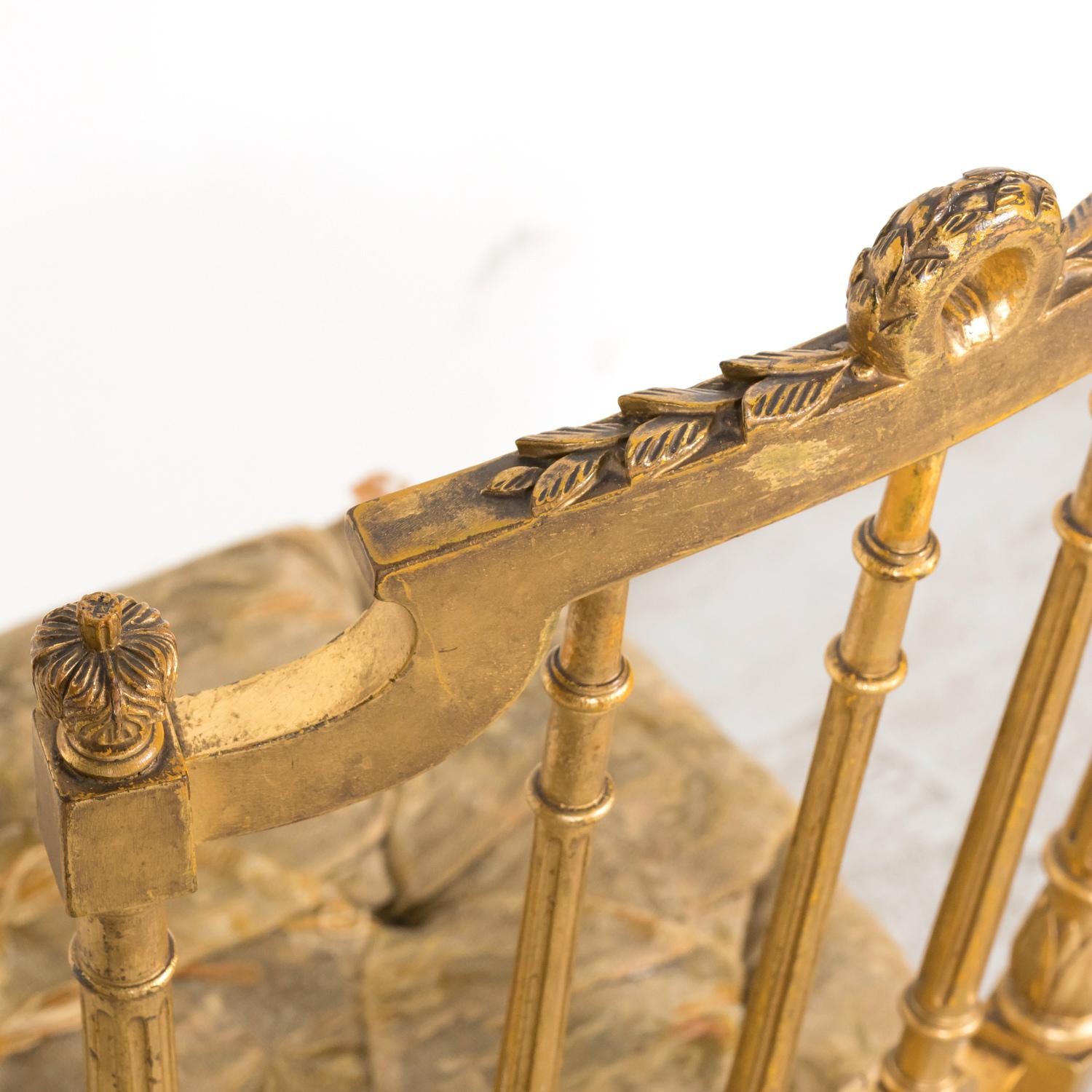  19th Century French Louis XVI Style Neoclassical Gilded Opera Chairs, 4 Avail For Sale 15