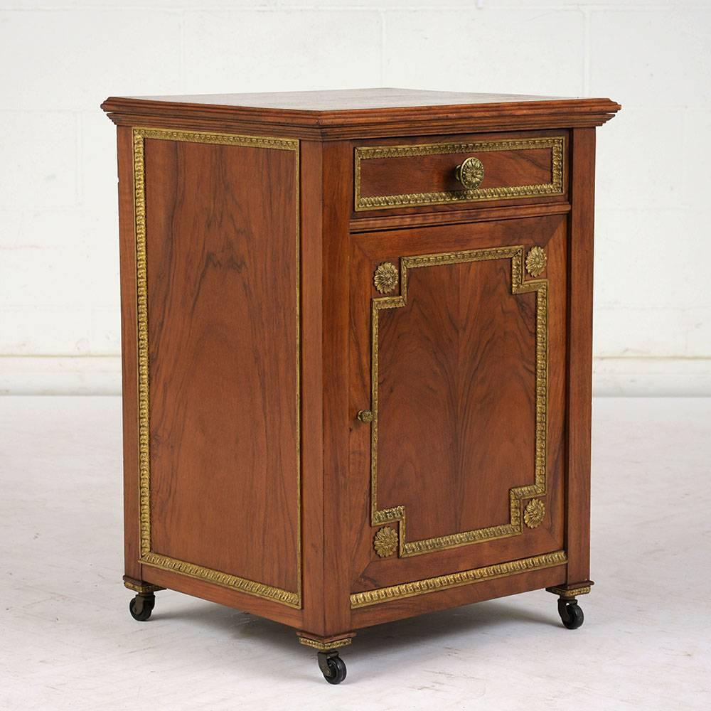 Carved 19th Century French Louis XVI-Style Nightstand