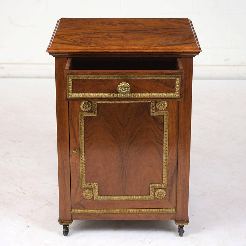 19th Century French Louis XVI-Style Nightstand In Excellent Condition In Los Angeles, CA