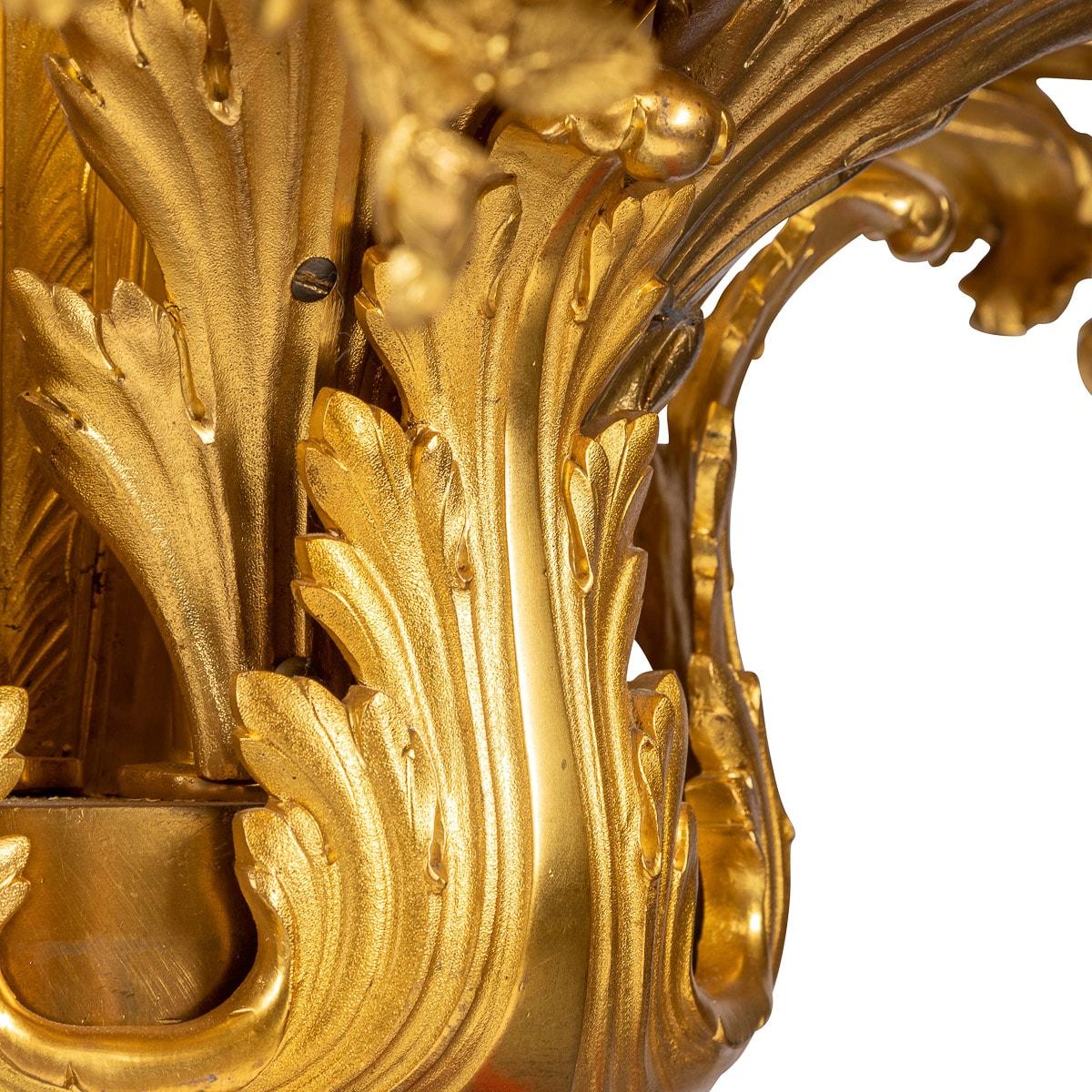 Lustre français du 19ème siècle de style Louis XVI à vingt-sept lumières en bronze doré, vers 1890 en vente 9