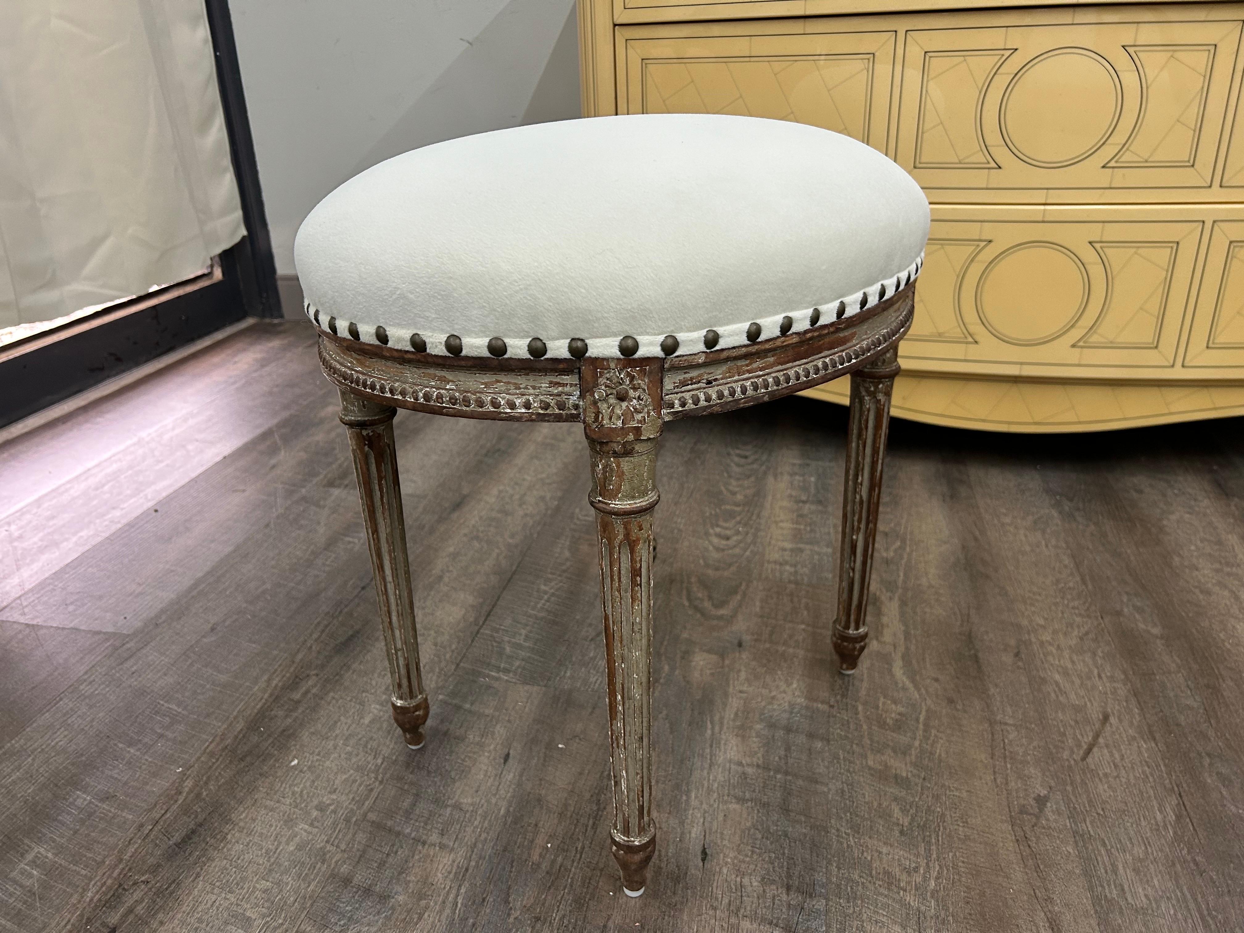 Otomana francesa del siglo XIX estilo Luis XVi en Bueno estado para la venta en Houston, TX