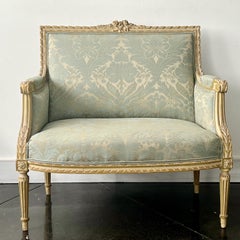 19th Century French Louis XVI Style Oversized Bergere Marquise Armchair