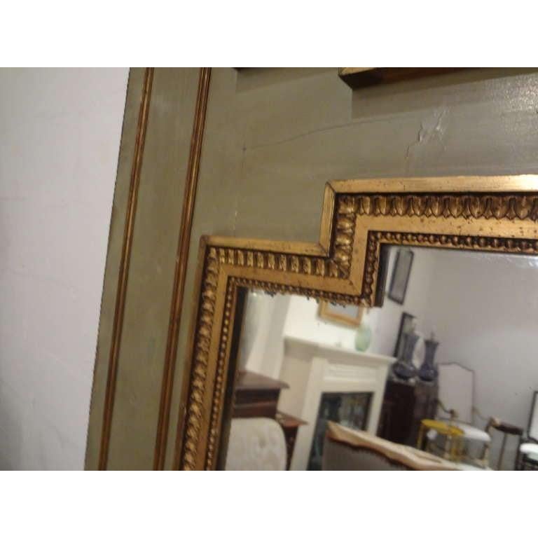 Painted 19th Century French Louis XVI Style Trumeau Mirror For Sale