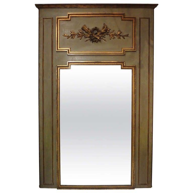 Miroir Trumeau français du 19ème siècle de style Louis XVI en vente 1